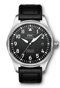 Shop Authentic IWC Pilot's Mark XVIII 40mm Black Dial Black Leather Strap Watch for Men - IW327001 - Luxxuri