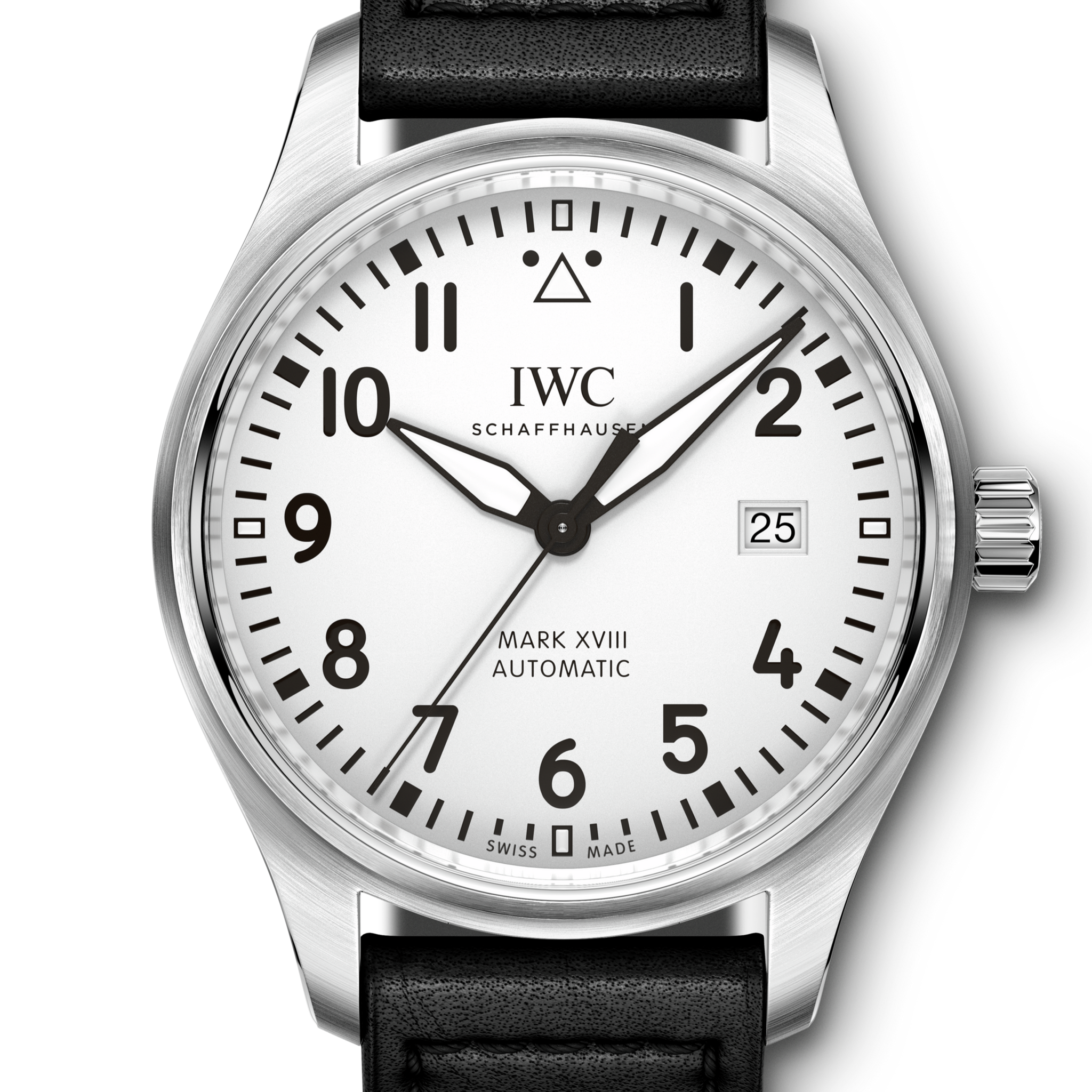  Shop Authentic IWC Pilot's Watch Mark XVIII White Dial Black Leather Strap Watch for Men - IW327002 - Luxxuri