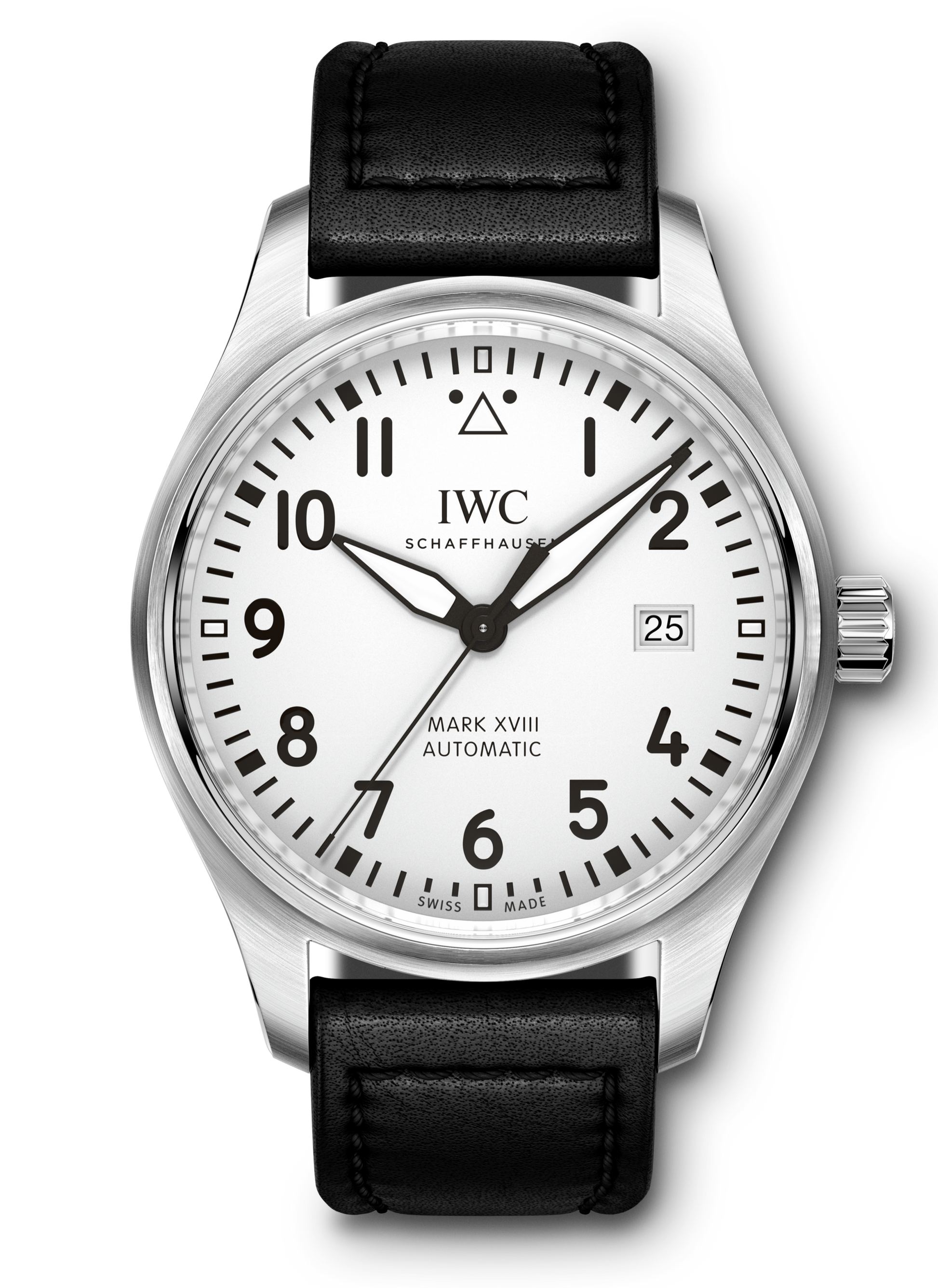  Shop Authentic IWC Pilot's Watch Mark XVIII White Dial Black Leather Strap Watch for Men - IW327002 - Luxxuri