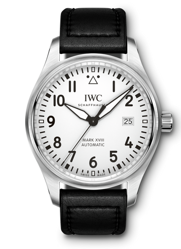  Shop Authentic IWC Pilot's Watch Mark XVIII White Dial Black Leather Strap Watch for Men - IW327002 - Luxxuri