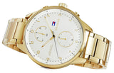  Shop Authentic Tommy Hilfiger Chase Quartz White Dial Gold Steel Strap Watch for Men - 1791576 - Luxxuri