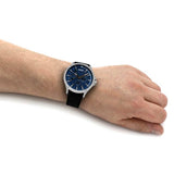  Shop Authentic Hugo Boss Time One Blue Dial Black Leather Strap Watch for Men - 1513431 - Luxxuri