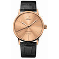  Shop Authentic Calvin Klein Post Minimal Rose Gold Dial Black Leather Strap Watch for Men - K7621201 - Luxxuri