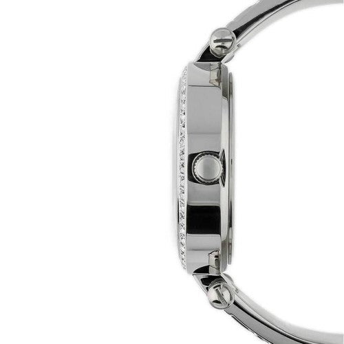 Guess Muse Quartz White Dial Silver Steel Strap Watch For Women - W1008l1