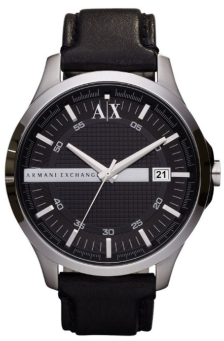  Shop Authentic Armani Exchange Hampton Chronograph Black Dial Black Leather Strap Watch For Men - AX2101 - Luxxuri