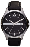  Shop Authentic Armani Exchange Hampton Chronograph Black Dial Black Leather Strap Watch For Men - AX2101 - Luxxuri