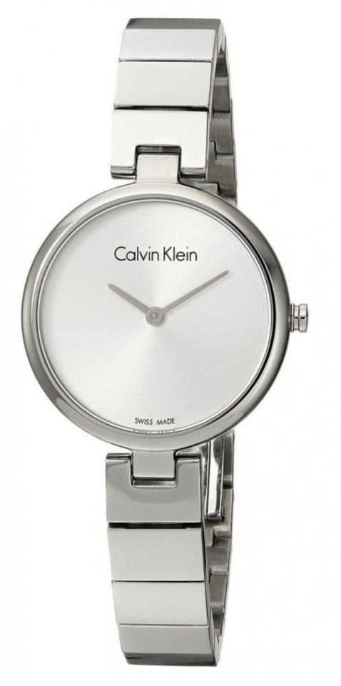  Shop Authentic Calvin Klein Authentic White Dial Silver Steel Strap Watch for Women - K8G23146 - Luxxuri
