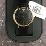  Shop Authentic Emporio Armani Kappa Quartz Black Dial Black Leather Strap Watch For Women - AR11064 - Luxxuri