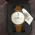  Shop Authentic Emporio Armani Classic Analog Silver Dial Brown Leather Strap Watch For Women - AR8040 - Luxxuri