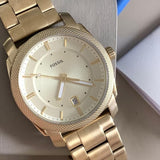  Shop Authentic Fossil Machine Gold Dial Gold Steel Strap Watch for Men - FS5264 - Luxxuri