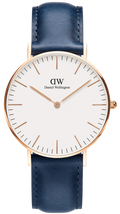  Shop Authentic Daniel Wellington Classic Somerset White Dial Blue Leather Strap Watch For Men - DW00100121 - Luxxuri