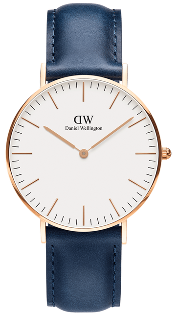  Shop Authentic Daniel Wellington Classic Somerset White Dial Blue Leather Strap Watch For Men - DW00100121 - Luxxuri