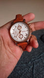  Shop Authentic Fossil Boyfriend Chronograph White Dial Brown Leather Strap Watch for Women - ES3837 - Luxxuri
