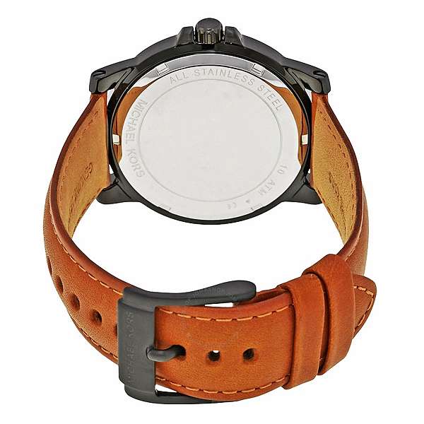  Shop Authentic Michael Kors Paxton Analog Black Dial Brown Rubber Strap Watch For Men - MK8502 - Luxxuri