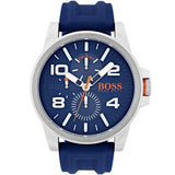  Shop Authentic Hugo Boss Detroit Quartz Blue Dial Blue Silicone Strap Watch For Men - 1550008 - Luxxuri