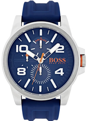  Shop Authentic Hugo Boss Detroit Quartz Blue Dial Blue Silicone Strap Watch For Men - 1550008 - Luxxuri