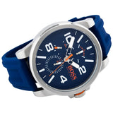  Shop Authentic Hugo Boss Detroit Quartz Blue Dial Blue Silicone Strap Watch For Men - 1550008 - Luxxuri