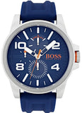  Shop Authentic Hugo Boss Detroit Quartz Blue Dial Blue Silicone Strap Watch For Men - 1550008 - Luxxuri