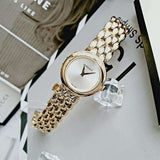  Shop Authentic Versace V-Flare Quartz Silver Dial Gold Steel Strap Watch for Women - VEBN00718 - Luxxuri