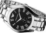  Shop Authentic Emporio Armani Valente Black Dial Silver Steel Strap Watch For Men - AR0680 - Luxxuri