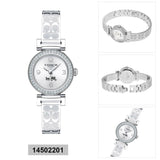 Coach Madison White Dial Silver Steel Strap Watch for Women - 14502201