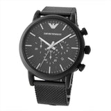  Shop Authentic Emporio Armani Sport Chronograph Black Dial Black Mesh Bracelet Watch For Men - AR1968 - Luxxuri