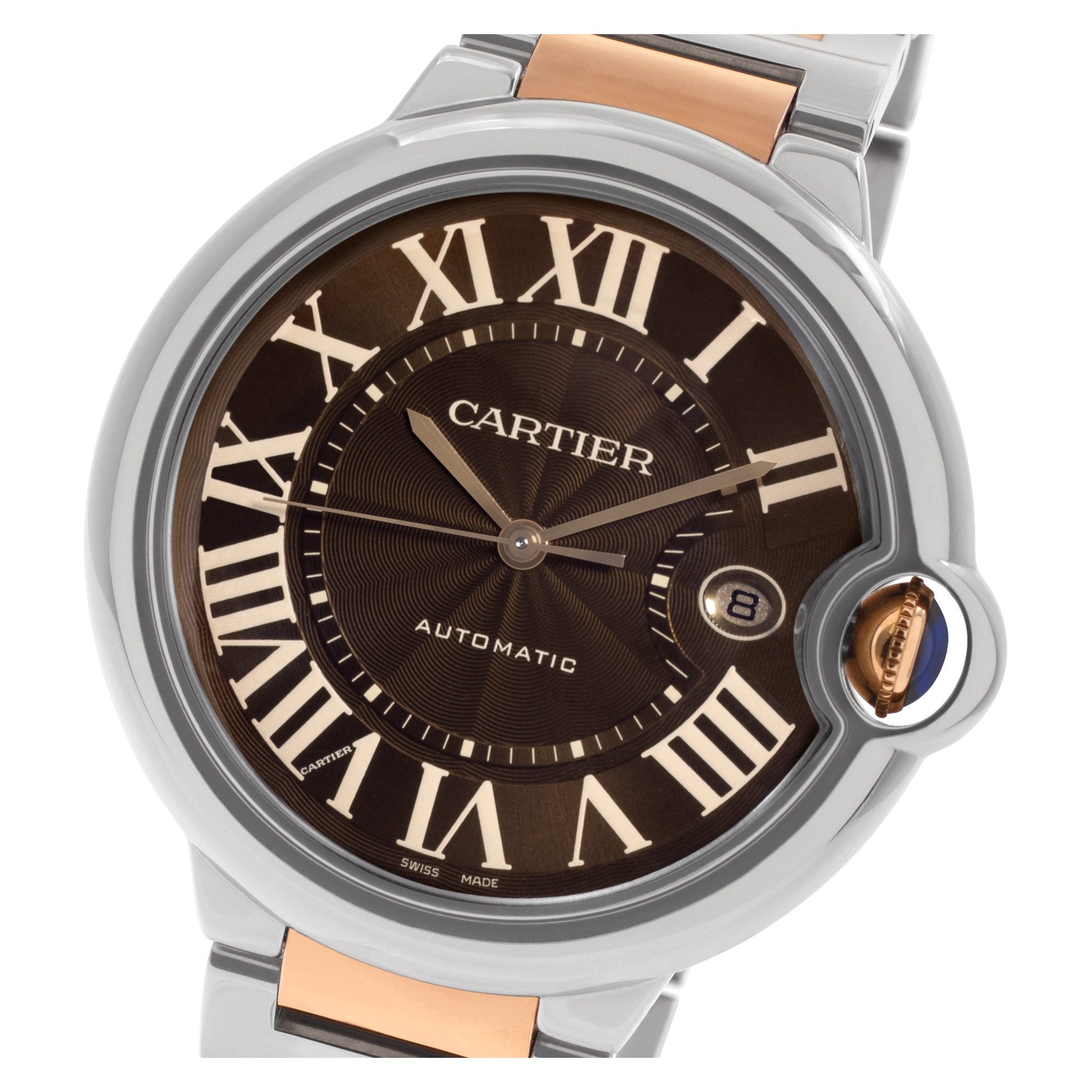  Shop Authentic Cartier Ballon Bleu de Cartier Brown Dial Two Tone Steel Strap Watch for Men - W6920032 - Luxxuri