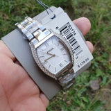  Shop Authentic Fossil Wallace Designer Silver Dial Silver Steel Strap Watch for Women - ES3057 - Luxxuri
