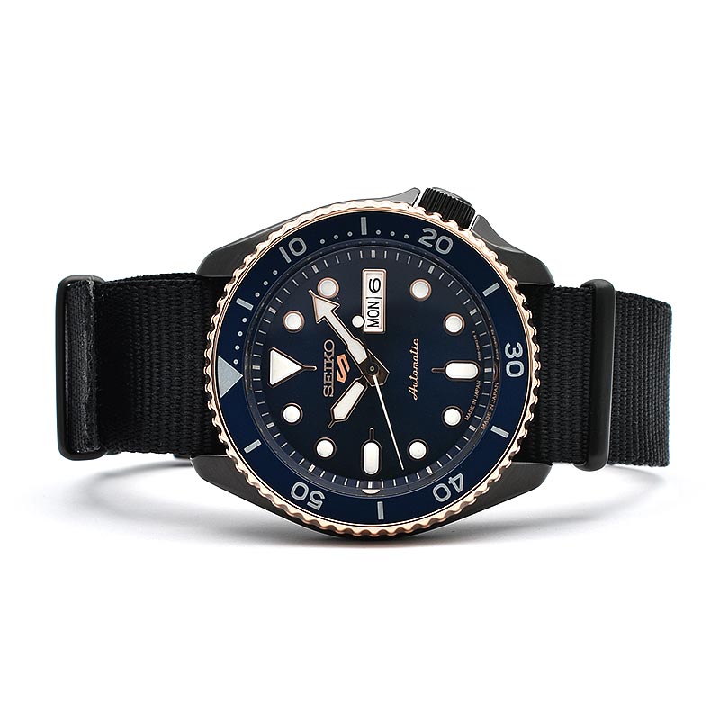  Shop Authentic Seiko 5 Sports Automatic Blue Dial Black NATO Strap Watch for Men - SBSA098 - Luxxuri