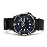  Shop Authentic Seiko 5 Sports Automatic Blue Dial Black NATO Strap Watch for Men - SBSA098 - Luxxuri