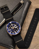  Shop Authentic Seiko 5 Sports Automatic Blue Dial Black NATO Strap Watch for Men - SBSA098 - Luxxuri