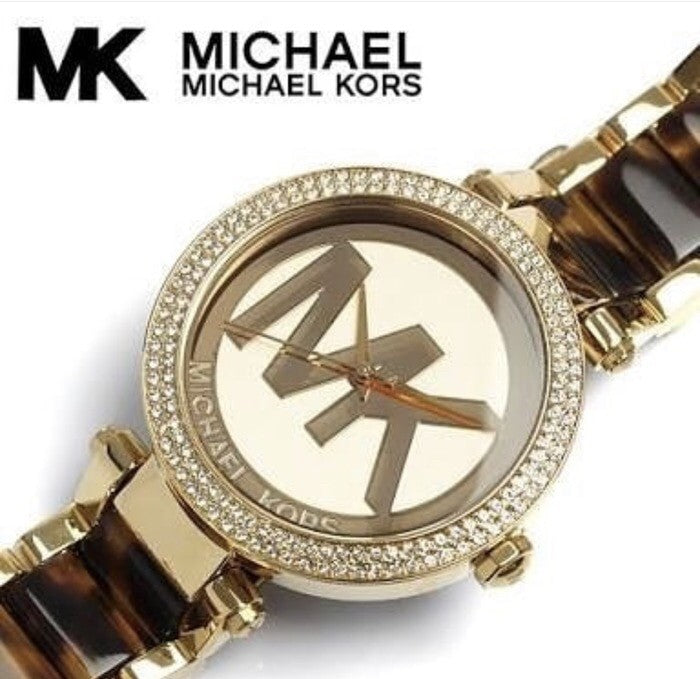  Shop Authentic Michael Kors Parker Chronograph Gold Dial Two Tone Steel Strap Watch for Women - MK6109 - Luxxuri