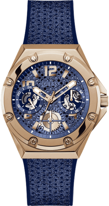  Shop Authentic Guess Asteria Multifunction Blue Dial Blue Rubber Strap Watch For Women - GW0620L3 - Luxxuri