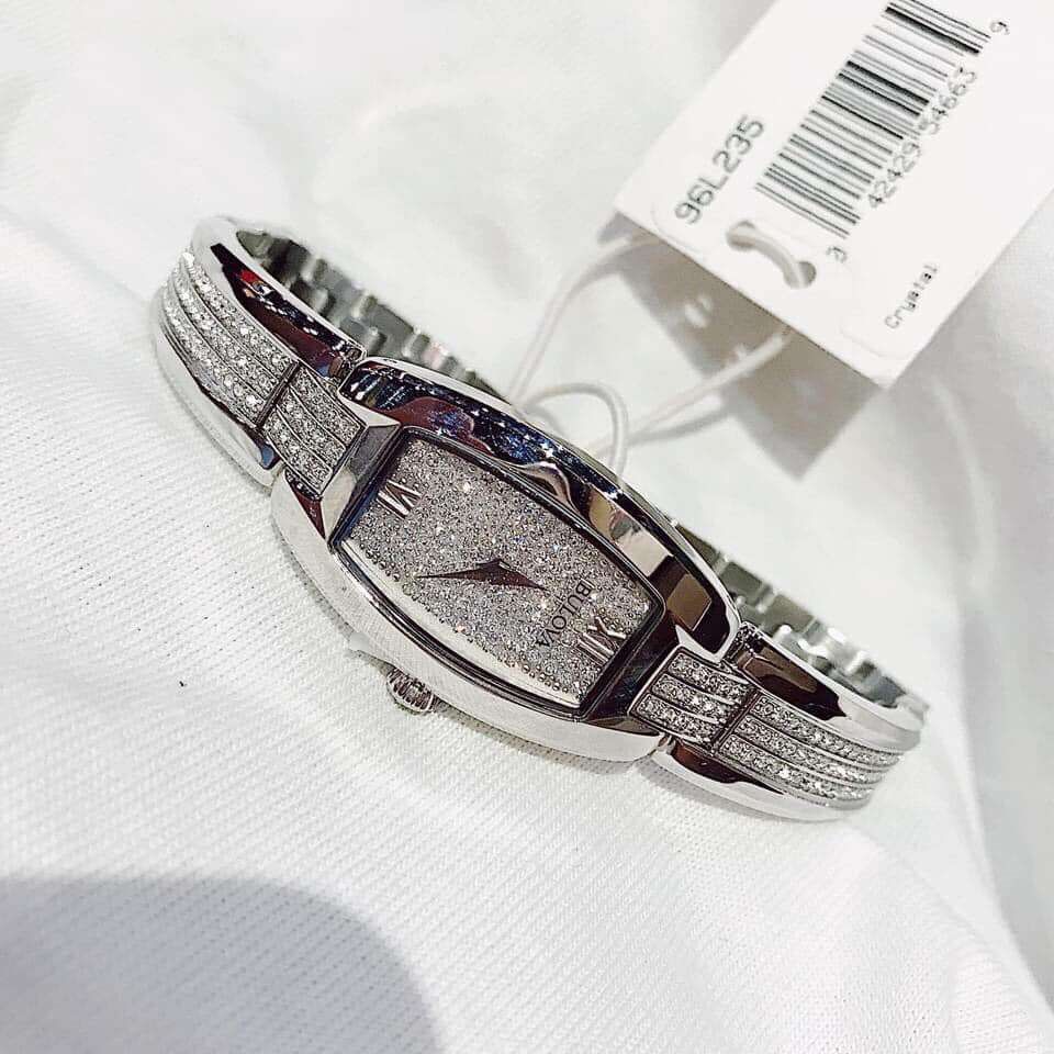  Shop Authentic Bulova Crystal Collection Silver Dial Silver Steel Strap Watch for Women - 96L235 - Luxxuri