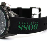  Shop Authentic Hugo Boss Aeroliner Chronograph Black Dial Green Rubber Strap Watch For Men - HB1512847 - Luxxuri