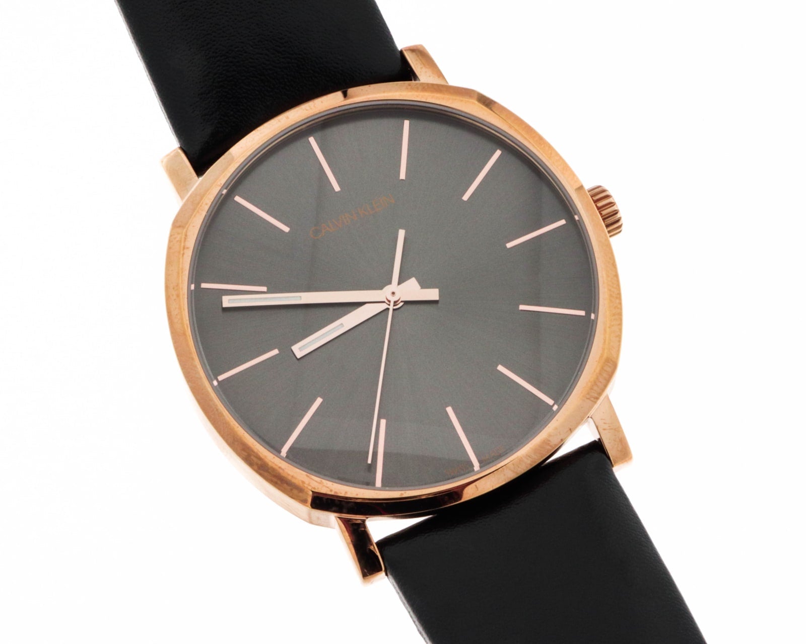  Shop Authentic Calvin Klein Posh Black Dial Black Leather Strap Watch for Men - K8Q316C3 - Luxxuri