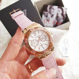  Shop Authentic Guess Limelight Quartz Analog White Dial Pink Leather Strap Watch For Women - W0775l3 - Luxxuri