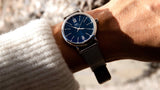  Shop Authentic IWC Portofino Automatic Blue Dial Silver Mesh Bracelet Watch for Women - IW357404 - Luxxuri