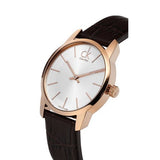  Shop Authentic Calvin Klein City White & Gold Dial Brown Leather Strap Watch For Women - K2G23620 - Luxxuri
