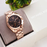  Shop Authentic Michael Kors Bradshaw Black Dial Rose Gold Steel Strap Watch for Women - MK5854 - Luxxuri