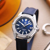  Shop Authentic Tag Heuer Aquaracer Quartz Diamonds Blue Dial Blue Nylon Strap Watch for Women - WAY131N.FT6091 - Luxxuri
