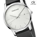  Shop Authentic Calvin Klein City White Dial Black Leather Strap Watch for Men - K2G2G1CD - Luxxuri