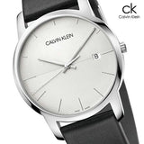  Shop Authentic Calvin Klein City White Dial Black Leather Strap Watch for Men - K2G2G1CD - Luxxuri