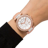  Shop Authentic Michael Kors Parker Chronograph White Dial Tan Leather Strap Watch for Women - MK5633 - Luxxuri