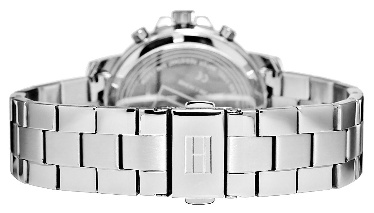  Shop Authentic Tommy Hilfiger London Chronograph Quartz Blue Dial Silver Steel Strap Watch for Men - 1791534 - Luxxuri