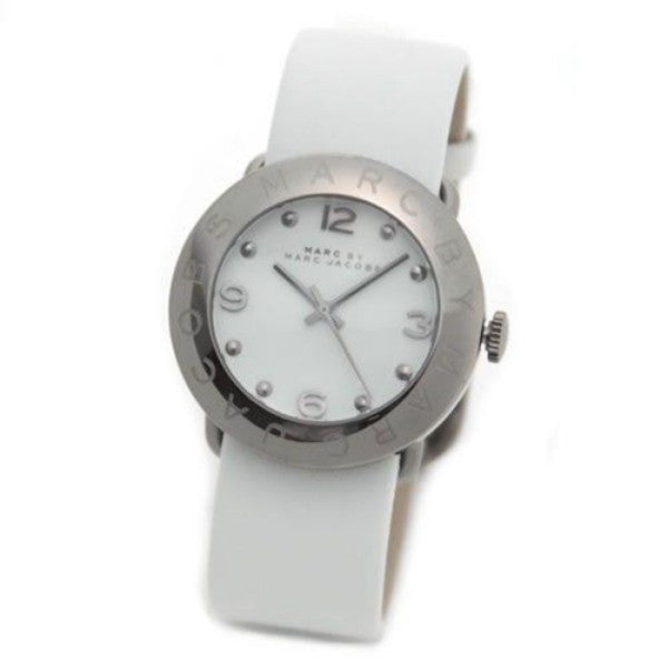 Shop Authentic Marc Jacobs Blade White Dial White Leather Strap Watch for Women - MBM1223 - Luxxuri