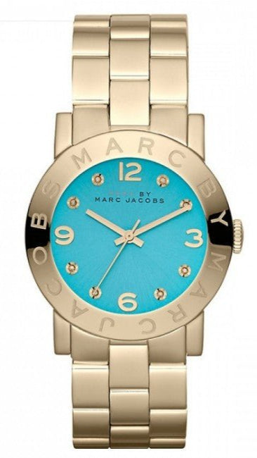  Shop Authentic Marc Jacobs Amy Green Dial Gold Steel Strap Watch for Women - MBM8624 - Luxxuri
