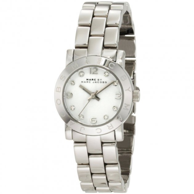 Marc Jacobs Mini Amy White Dial Silver Steel Strap Watch for Women - MBM3055