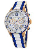  Shop Authentic Marc Jacobs Rock Chronograph White Dial Two Tone Silicone Strap Watch for Women - MBM2594 - Luxxuri