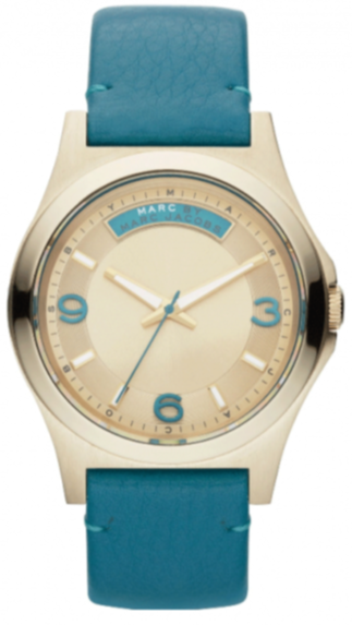  Shop Authentic Marc Jacobs Baby Dave Gold Dial Blue Leather Strap Watch for Women - MBM1263 - Luxxuri